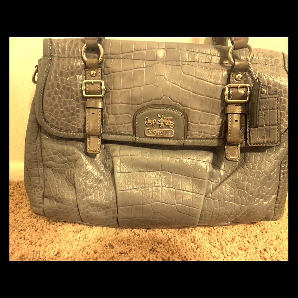 Gray Coach Handbag